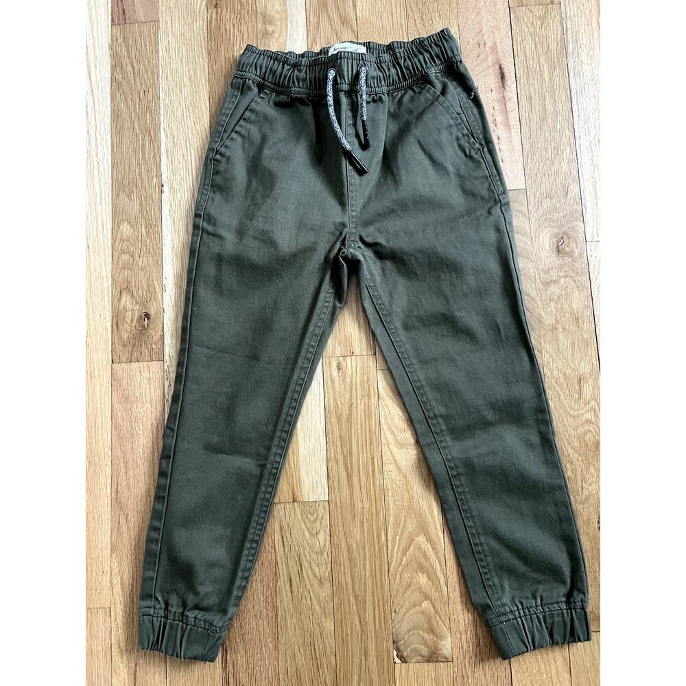 Sovereign Code Boy Khaki Olive Cotton Pants Jogger Elastic (Youth 5)